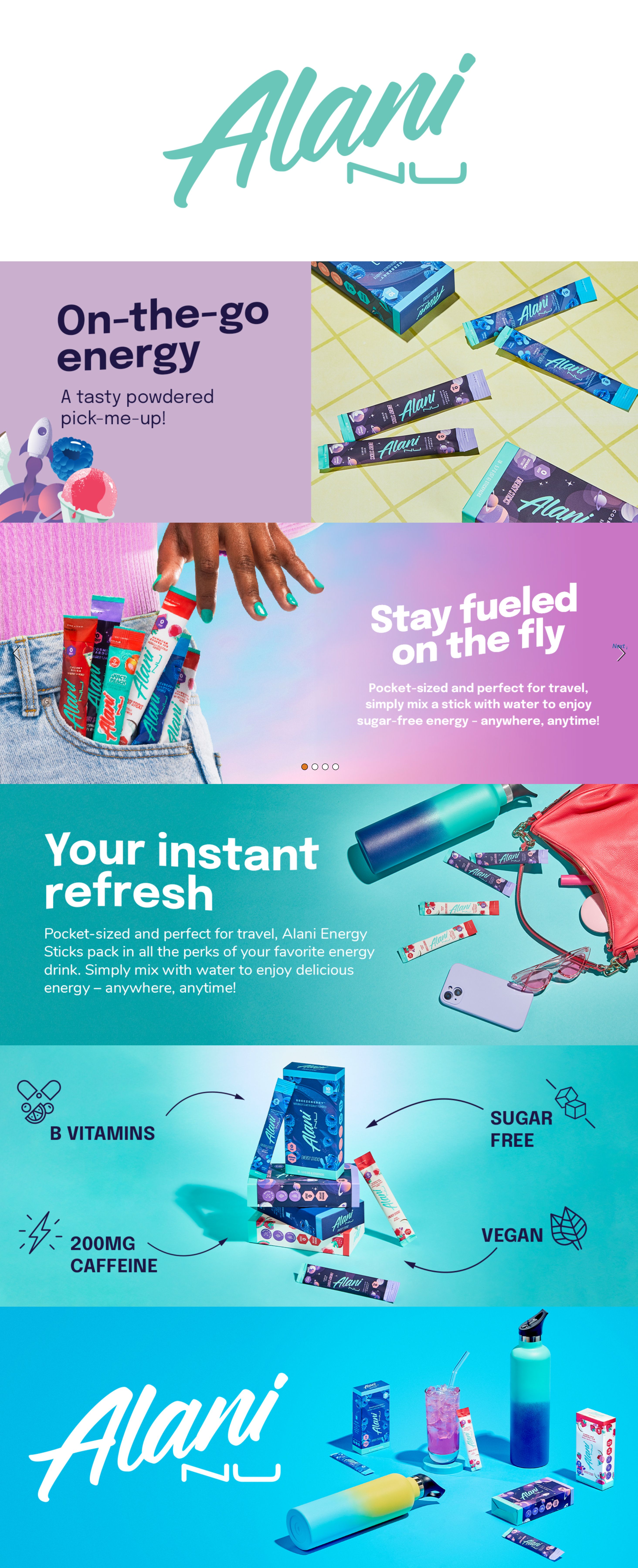 Premium A+ Content for Amazon.com : Alani Nu BREEZEBERRY Energy Sticks