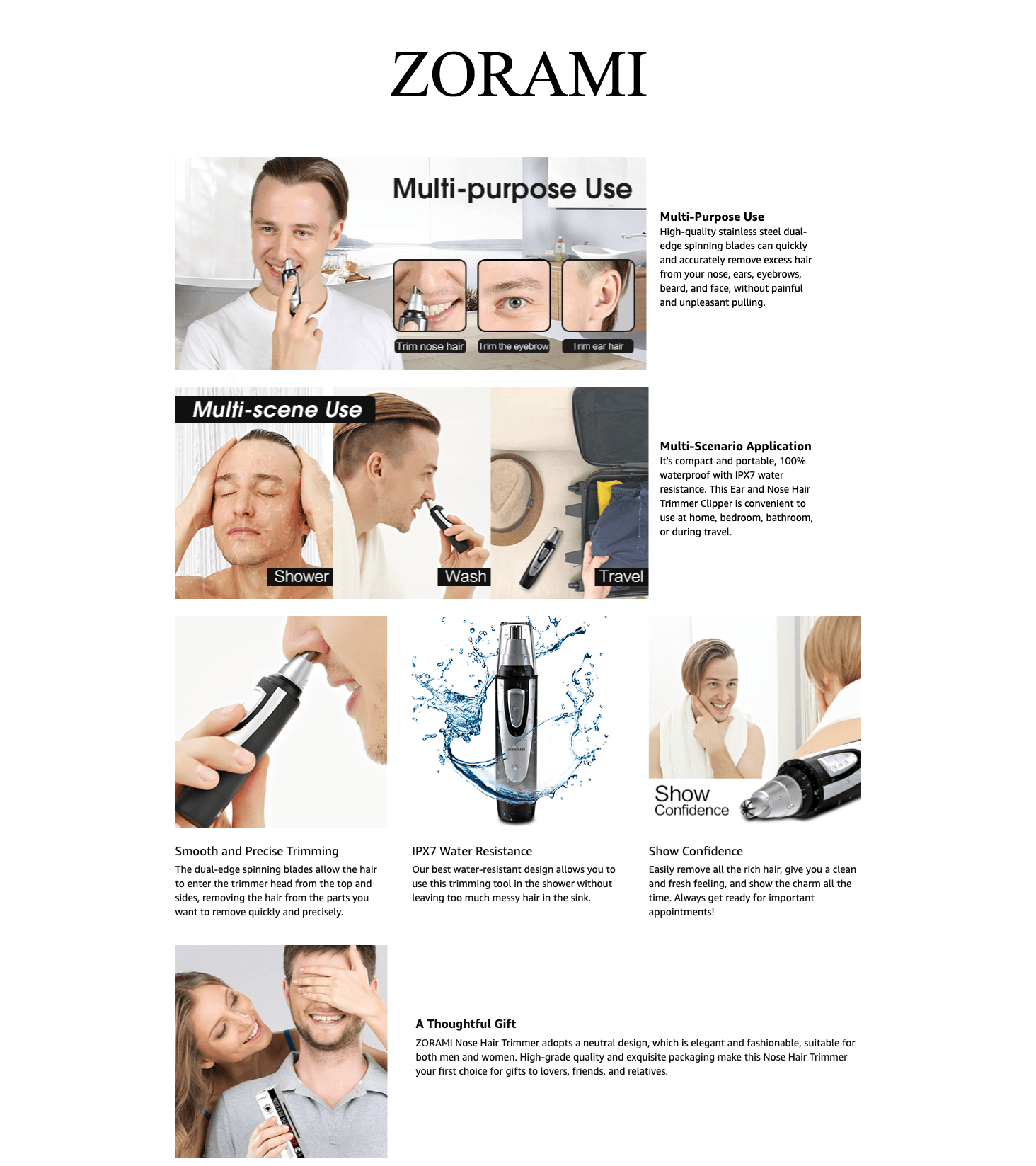 Premium A+ Content for Amazon.com: Ear and Nose Hair Trimmer Clipper