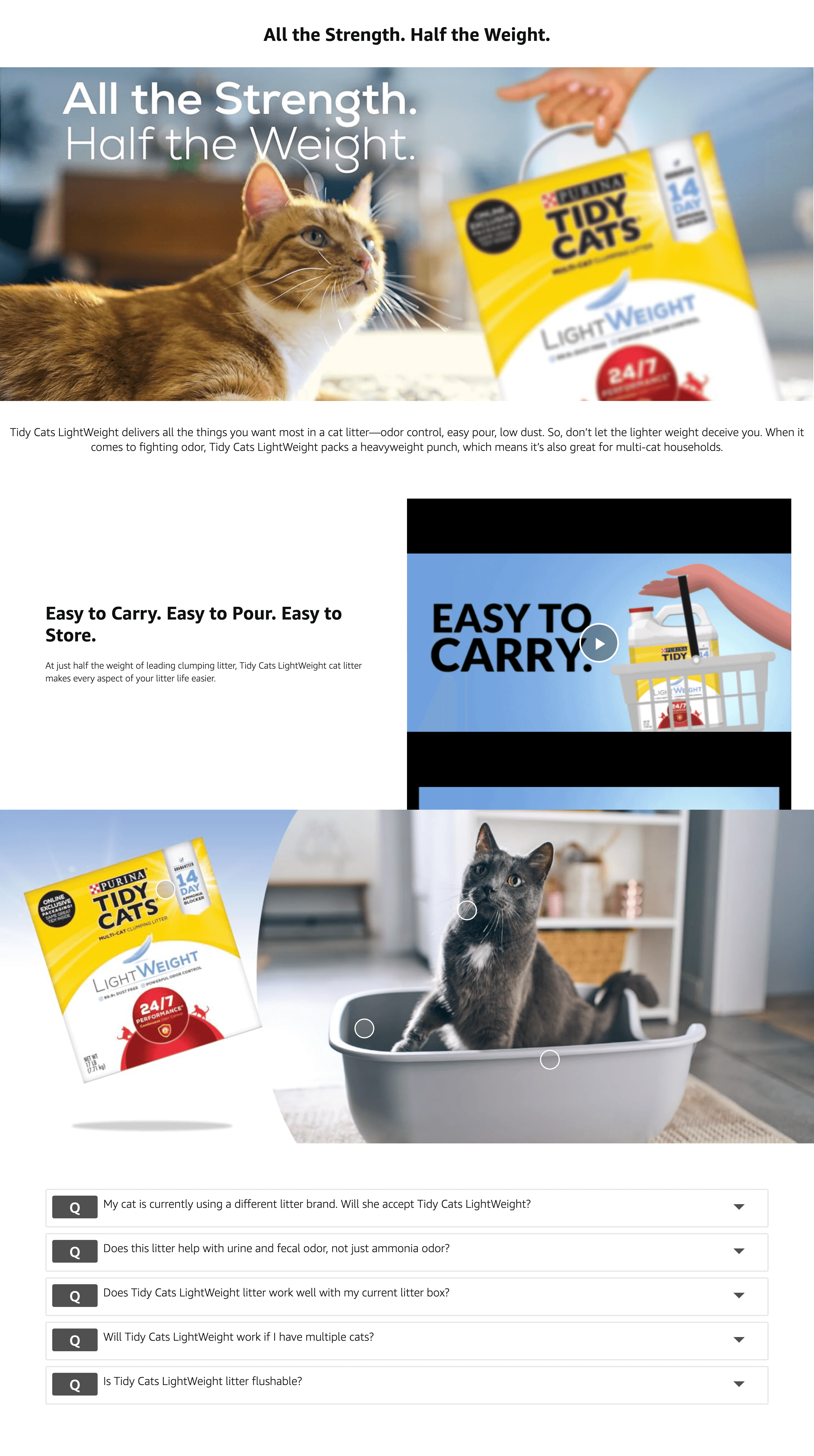 Premium A+ Content for Amazon.com : Purina Tidy Cats Low Dust