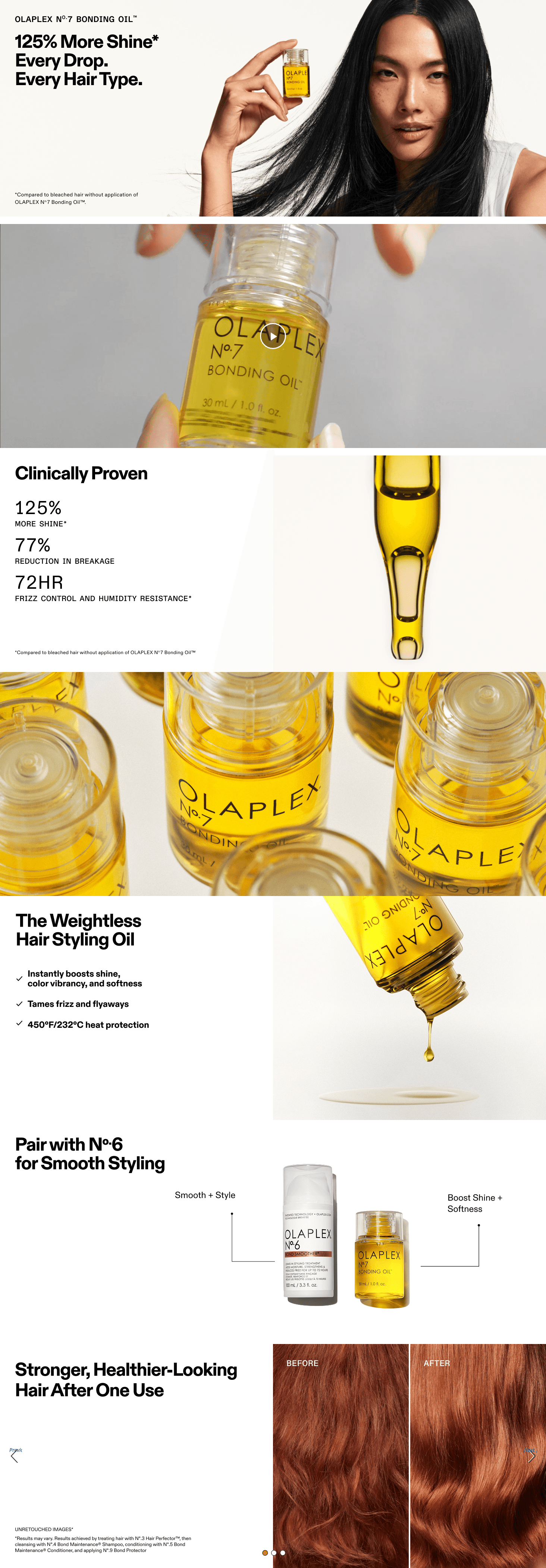 Premium A+ Content for Amazon.com: Olaplex No. 7 Bonding Oil