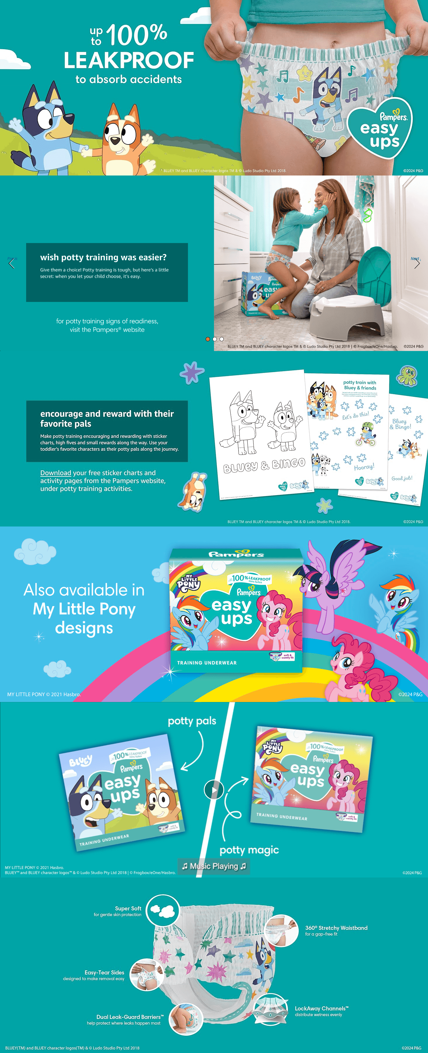 Premium A+ Content for Amazon.com: Pampers Training Pants