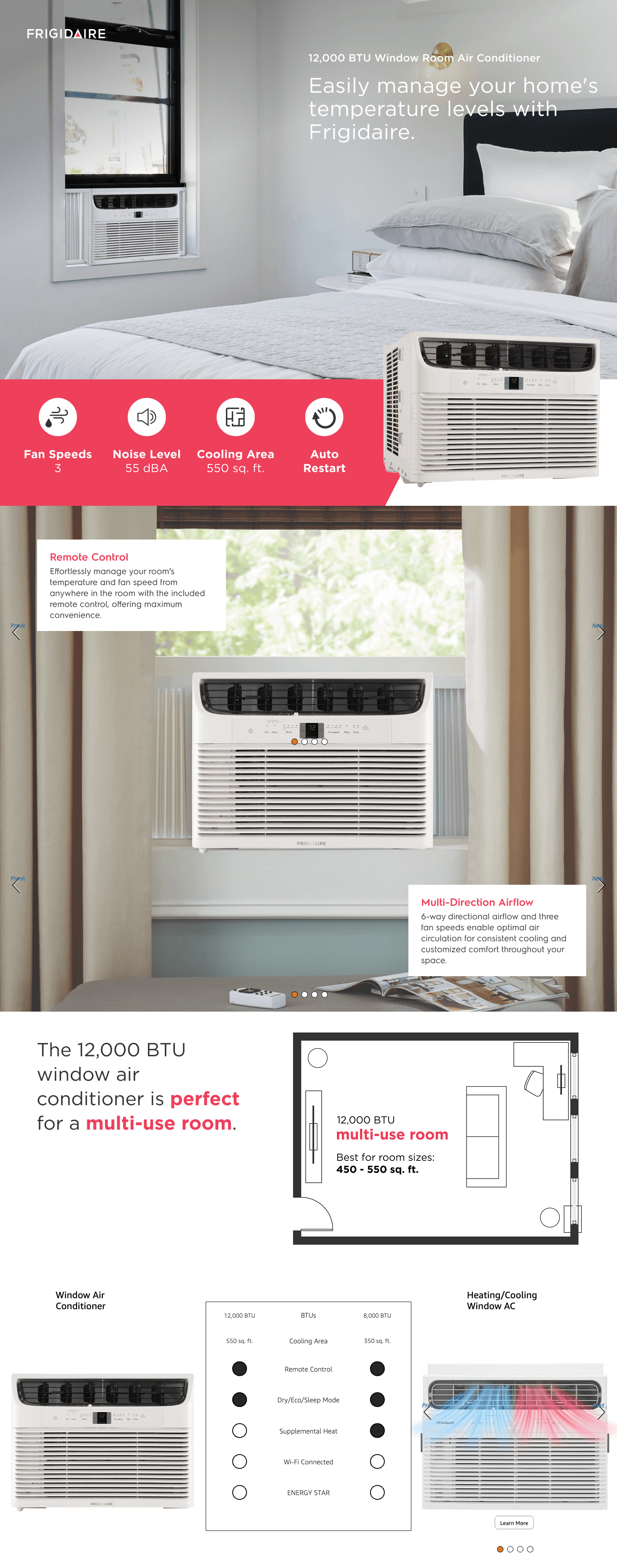 Premium A+ Content for Amazon.com: Frigidaire 12,000 BTU Window Air Conditioner with Remote Control