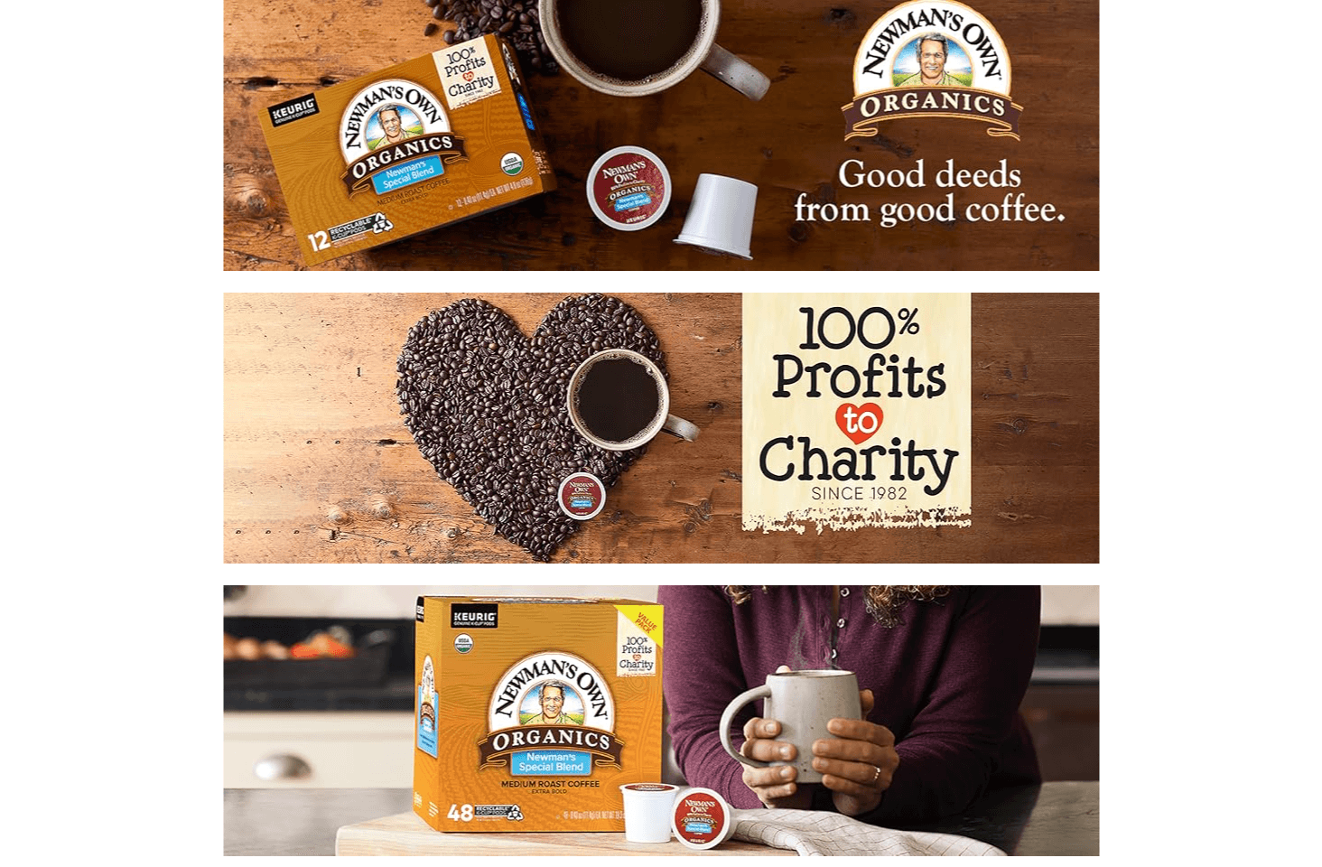 Premium A+ Content for Amazon.com: Newman's Own Organics Special Blend Keurig Single-Serve K-Cup Pods