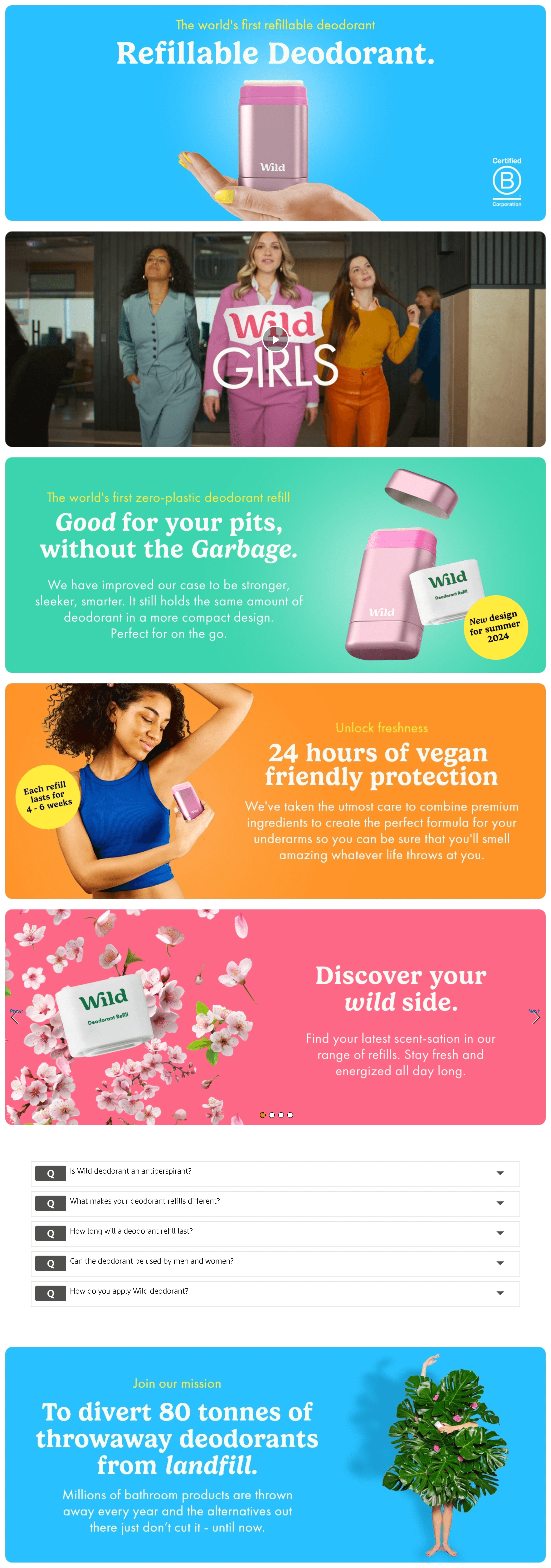 Premium A+ Content for Amazon.com : Wild
