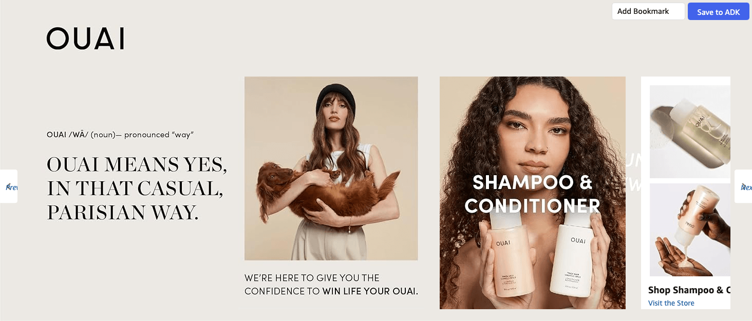 Brand Story for Amazon.com: OUAI Curl Cream