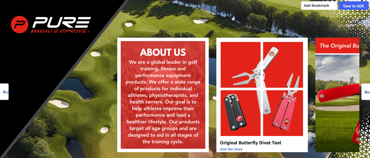 Brand Story for Amazon.com : Pure2Improve Putting Mini Mirror