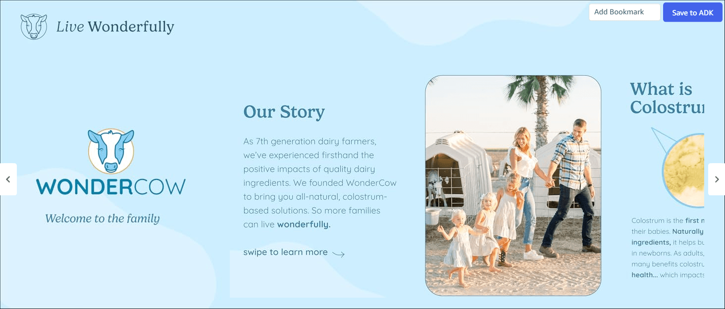 Brand Story for Amazon.com : WONDERCOW Colostrum Supplement Powder for Gut Health