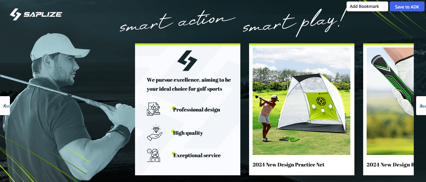 Brand Story for Amazon.com : SAPLIZE Golf Putting Mat