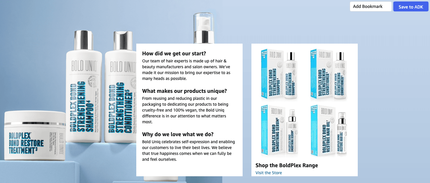 Brand Story for Amazon.com: BoldPlex Hair Mask
