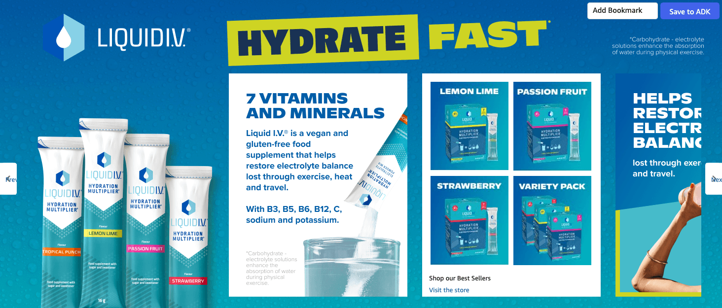 Brand Story for Liquid I.V. Hydration Sachets