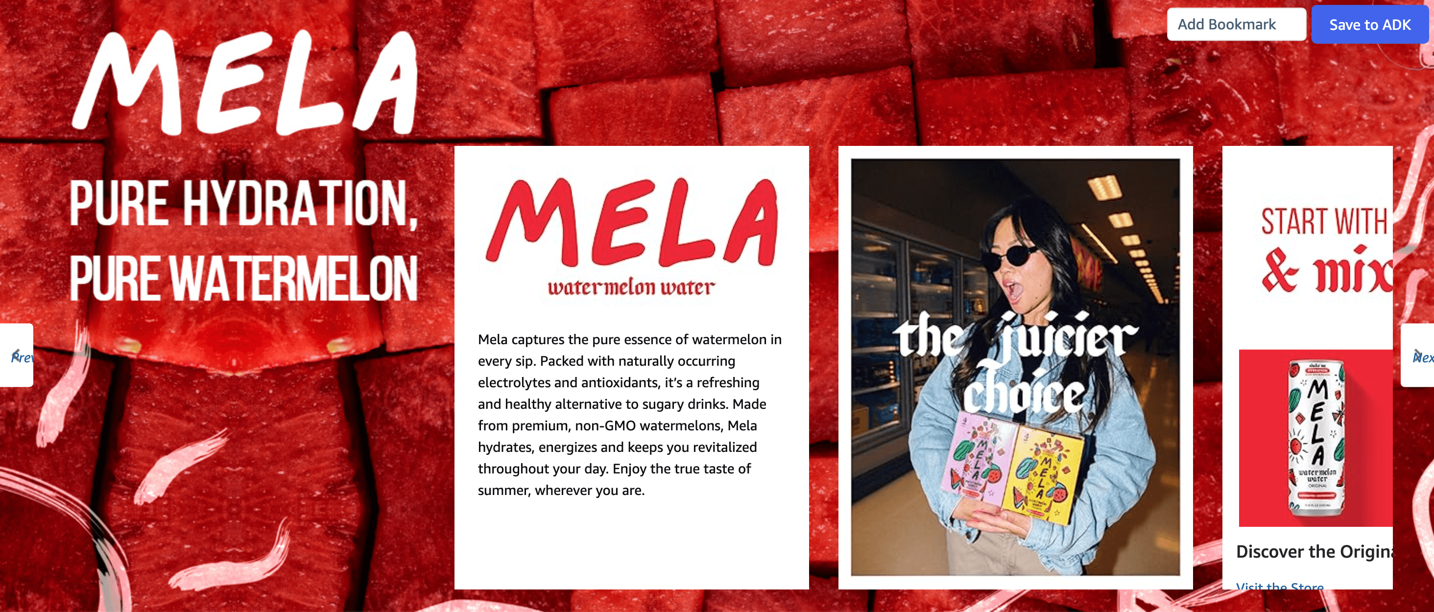 Brand Story for Amazon.com : Mela Watermelon Water (12-Pack)