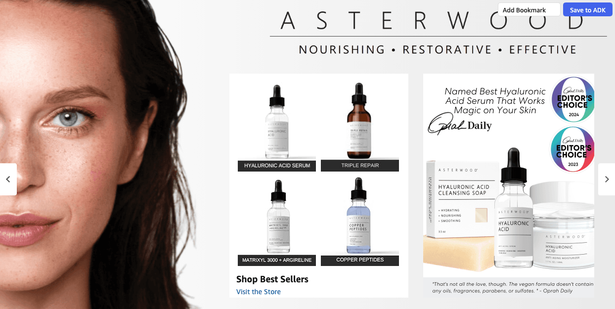Brand Story for Amazon.com: Asterwood Hyaluronic Acid Serum for Face