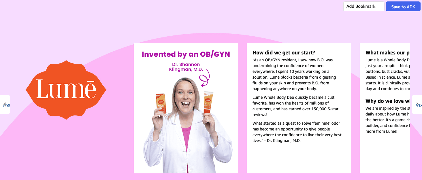 Brand Story for Amazon.com : Lume Whole Body Deodorant