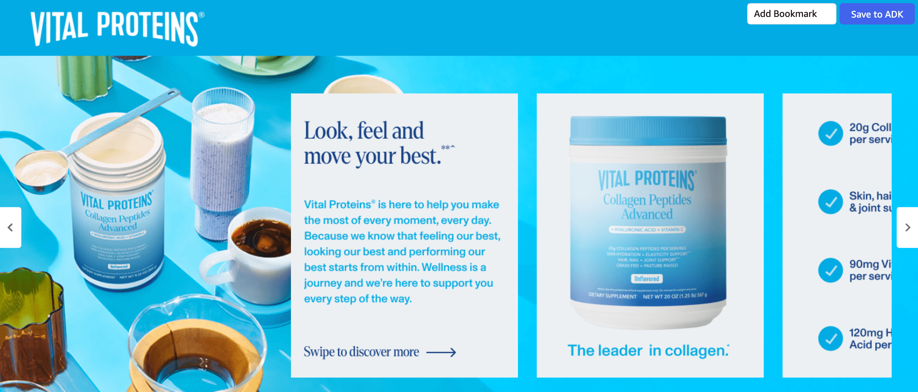 Brand Story for Amazon.com: Vital Proteins Grass Fed Collagen Peptides Powder