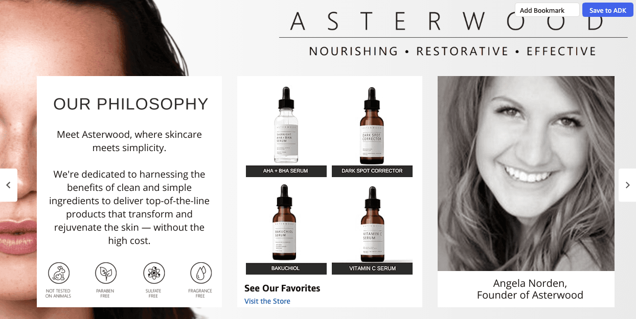 Brand Story for Amazon.com: Asterwood Hyaluronic Acid Serum for Face