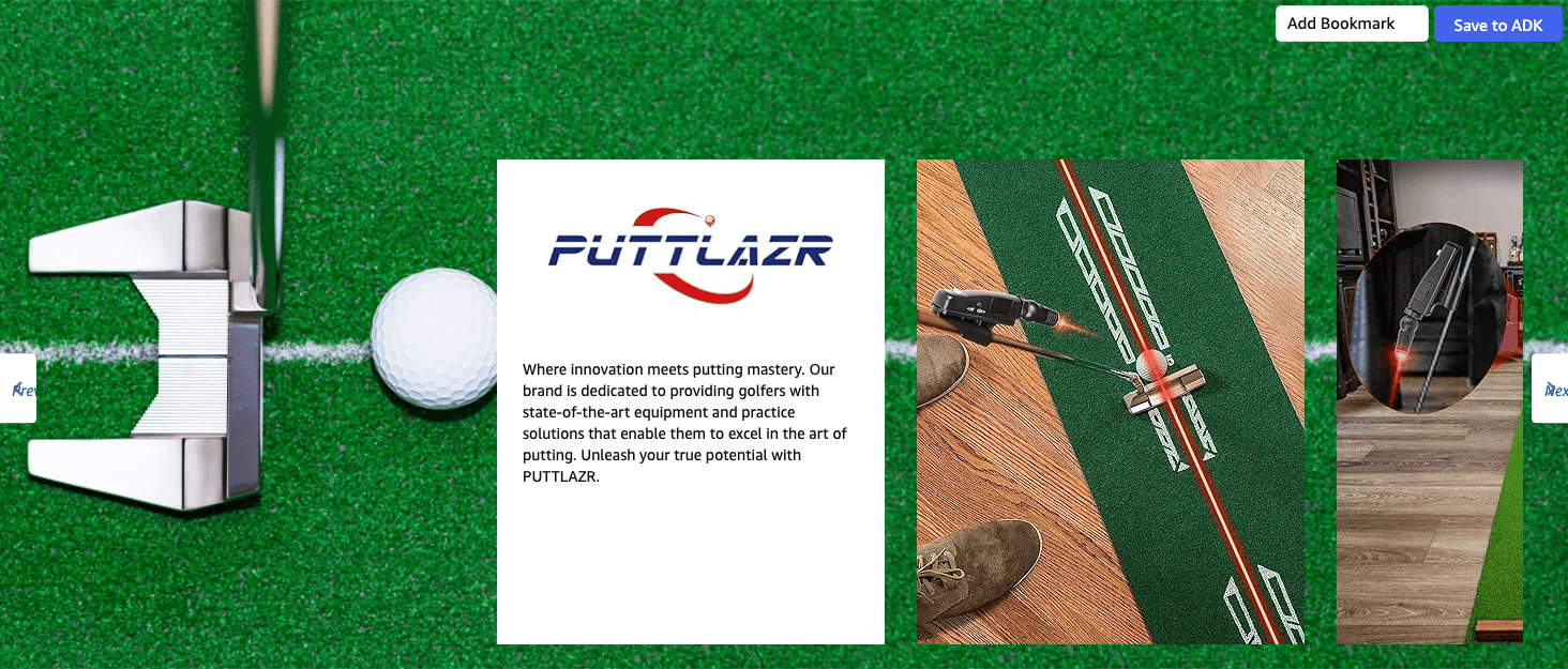 Brand Story for Amazon.com : PUTTLAZR Indoor Golf Training Aid