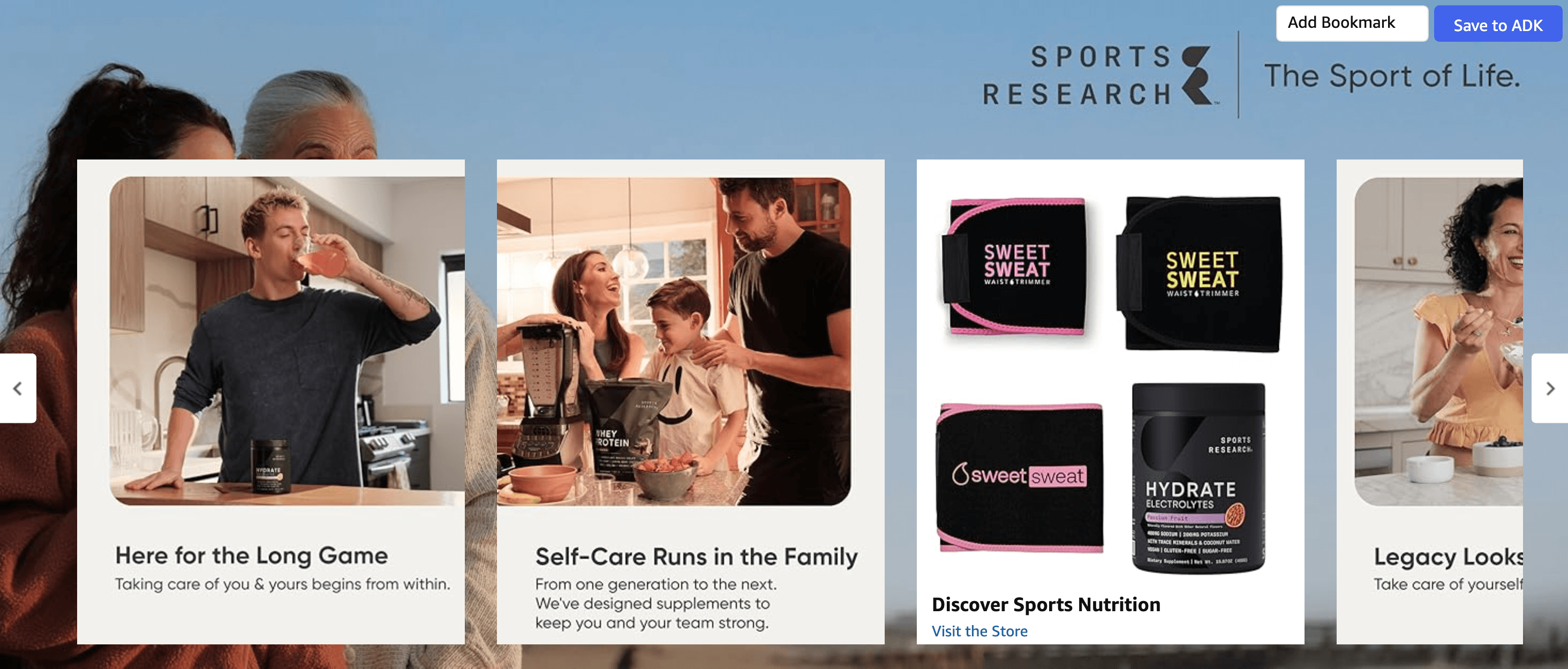 Brand Story for Amazon.com: Sports Research CLA