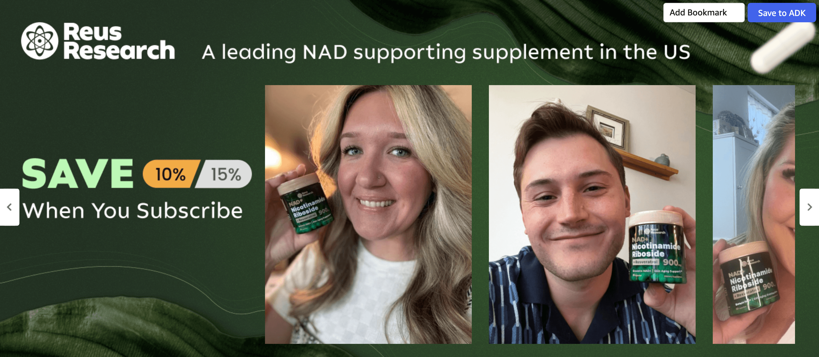 Brand Story for Amazon.com: PacificCoast NutriLabs Reus Research NMN Supplement Alternative
