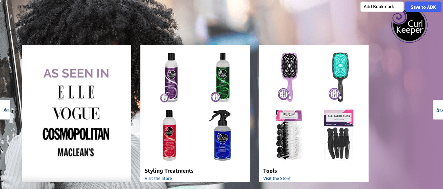 Brand Story for Amazon.com : Original Curl Keeper Anti-Frizz Curl Defining Hair Styler (8 Oz)
