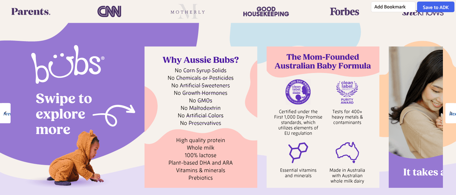 Brand Story for Amazon.com: Bubs Whole Goat Milk Formula with Iron