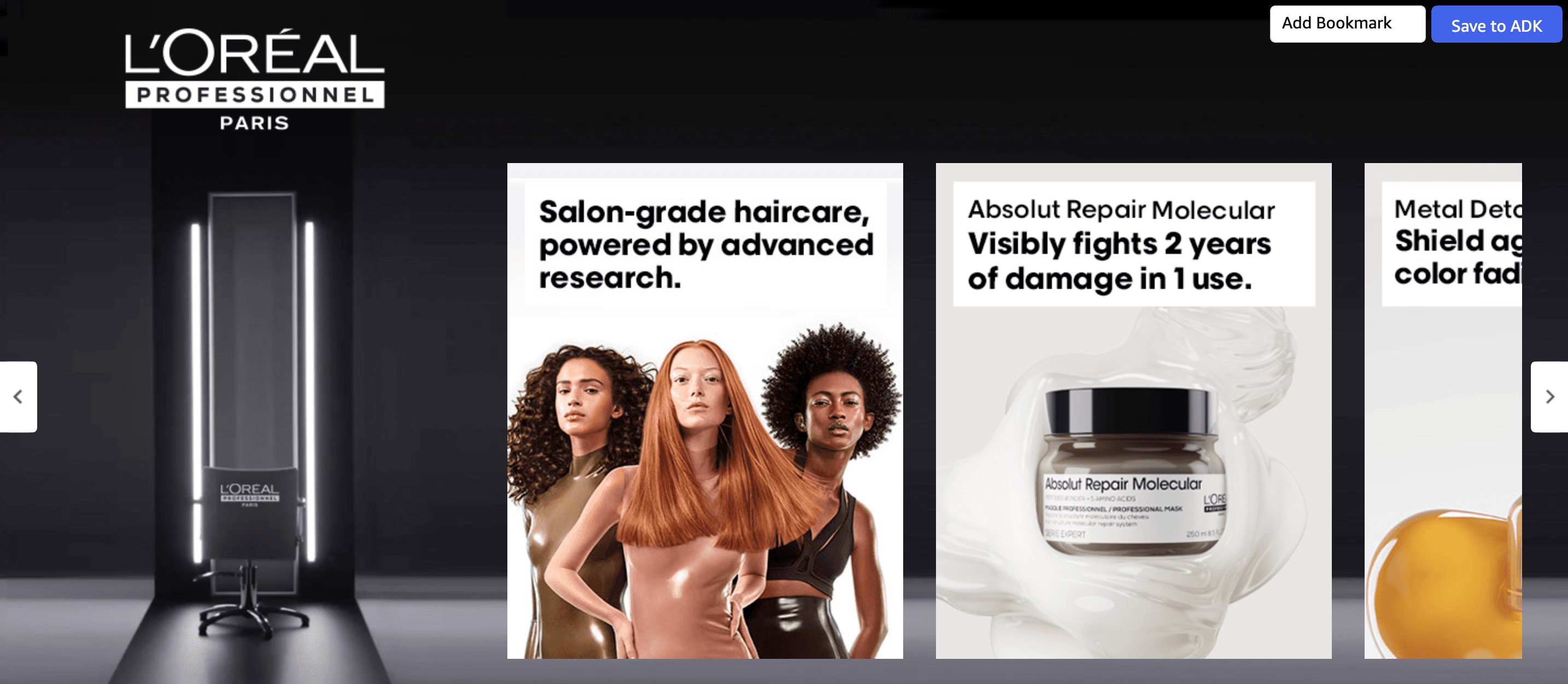 Brand Story for Amazon.com: L'Oreal Professionnel Absolut Repair 10-in-1 Oil
