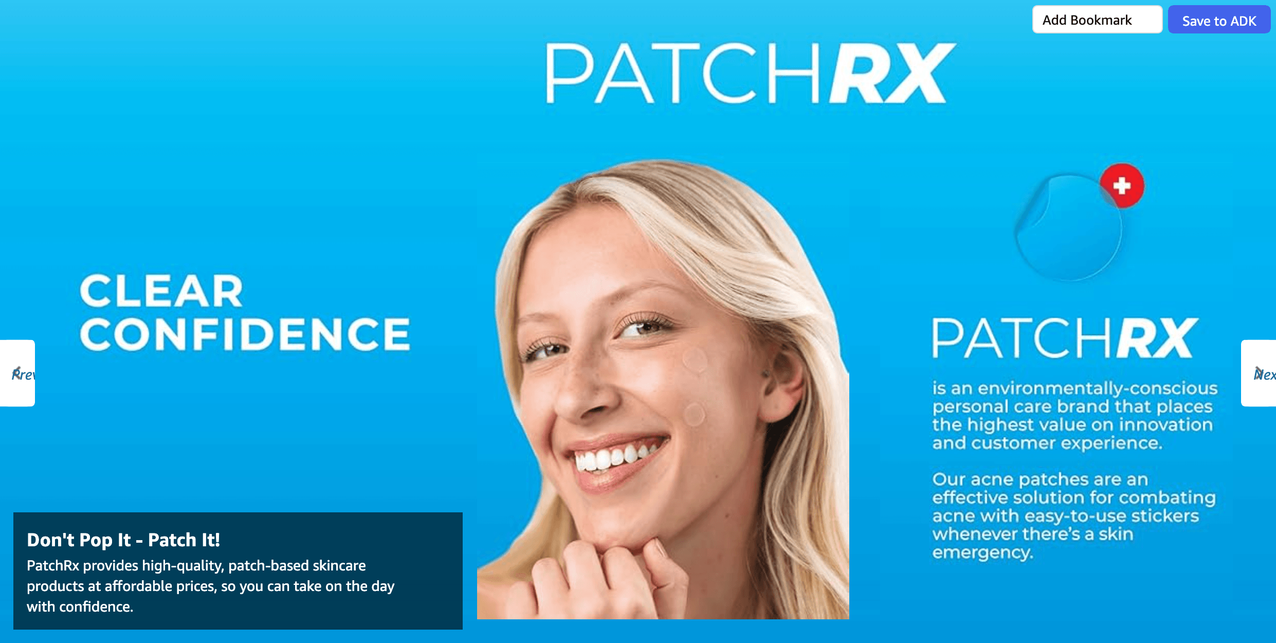 Brand Story for Amazon.com: PatchRx Pimple Patches for Face (120 Patches)