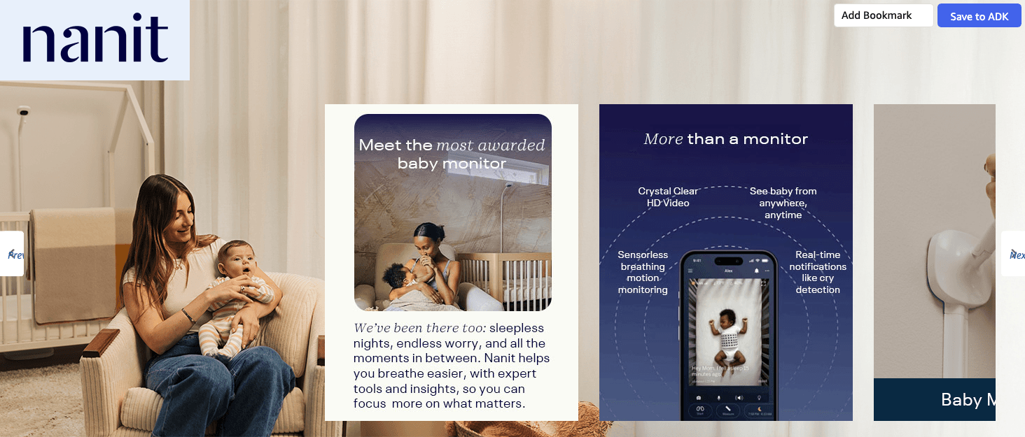 Brand Story for Amazon.com: Nanit Pro Smart Baby Monitor & Wall Mount