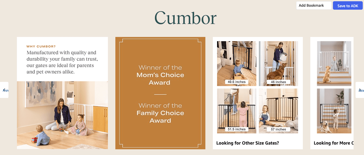 Brand Story for Amazon.com: Cumbor 29.7-46" Baby Gate for Stairs