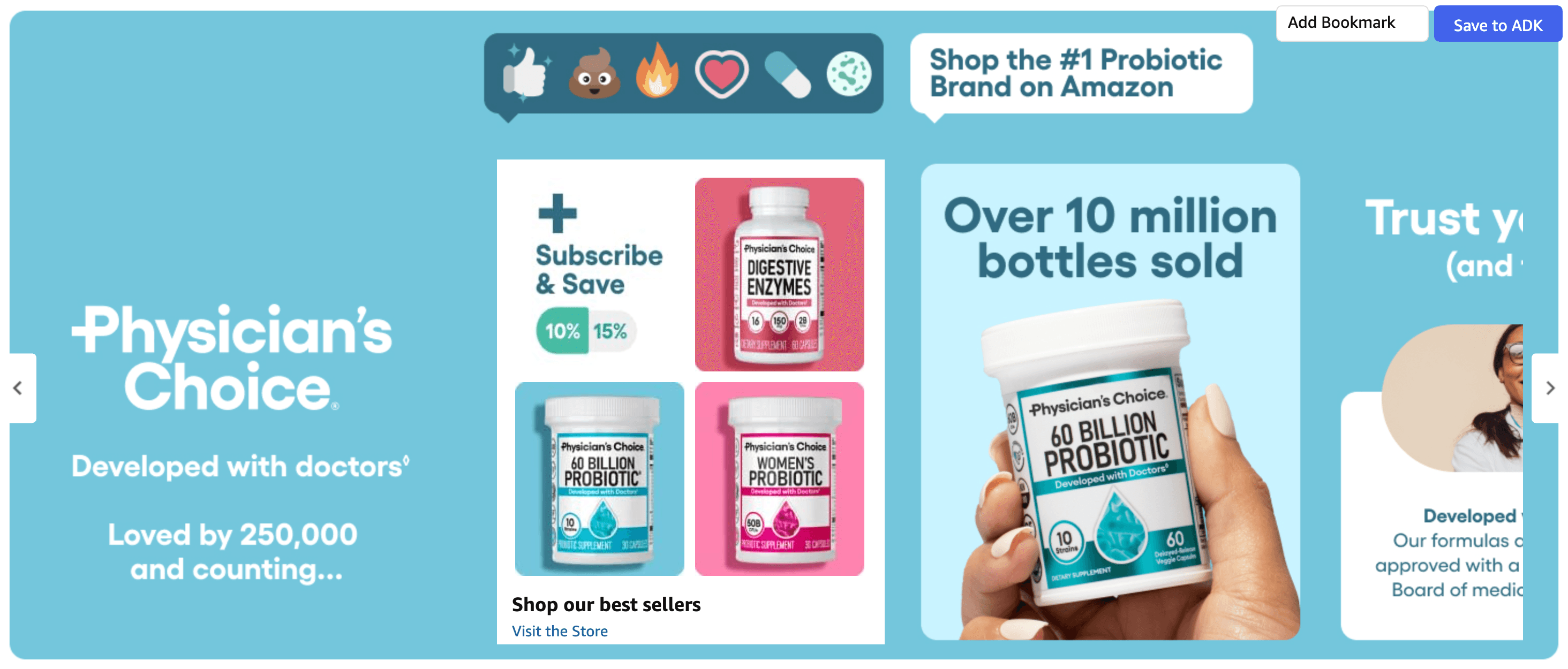 Brand Story for Amazon.com: Physician's Choice Probiotics 60 Billion CFU