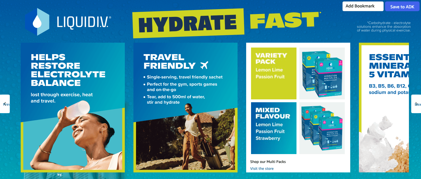 Brand Story for Liquid I.V. Hydration Sachets