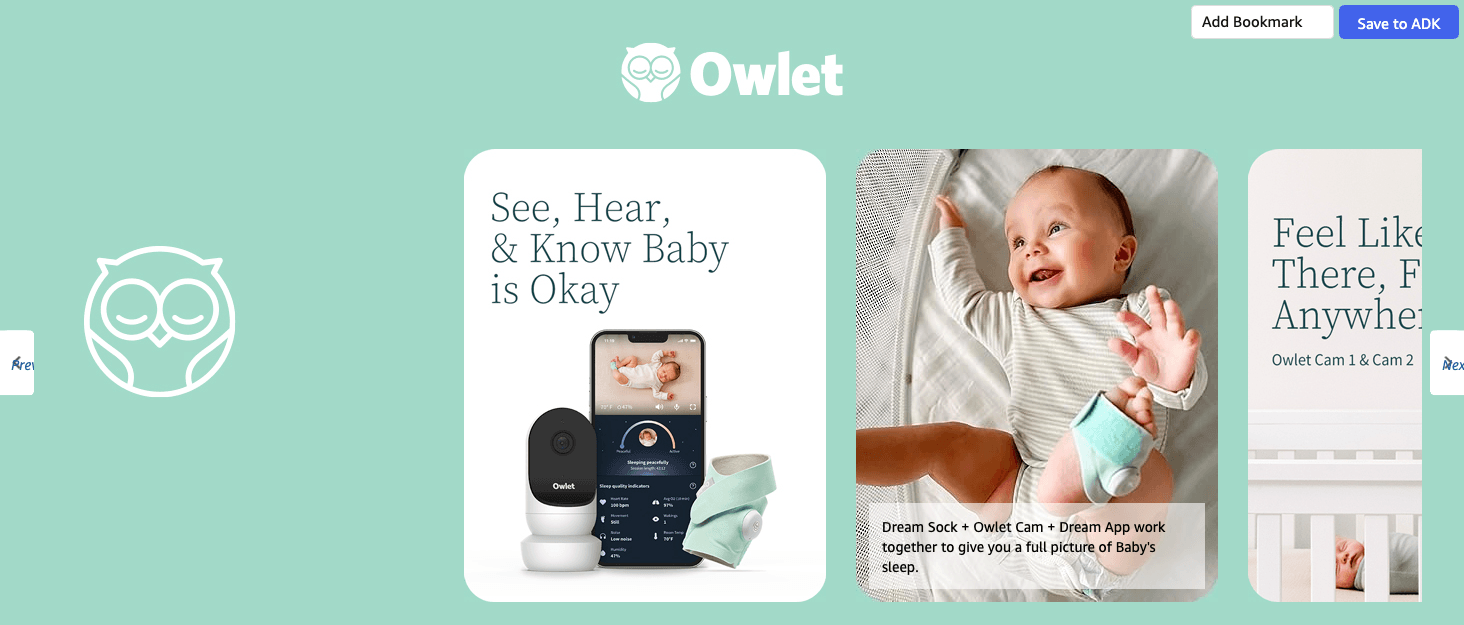 Brand Story for Amazon.com: Owlet Dream Sock®