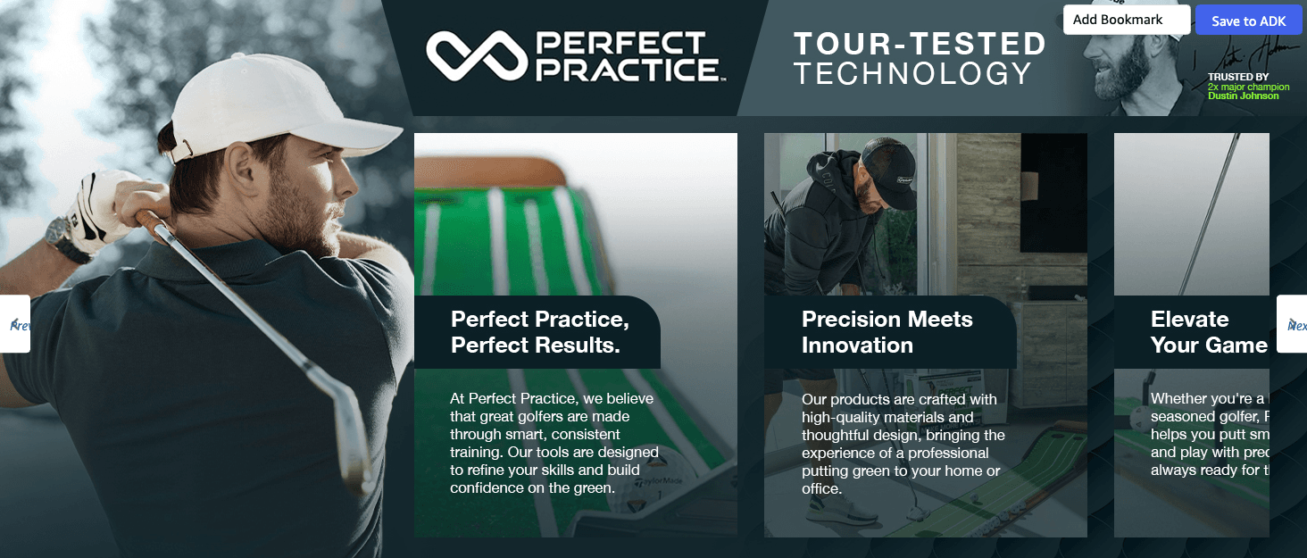 Brand Story for Amazon.com : PERFECT PRACTICE Golf Putting Mirror