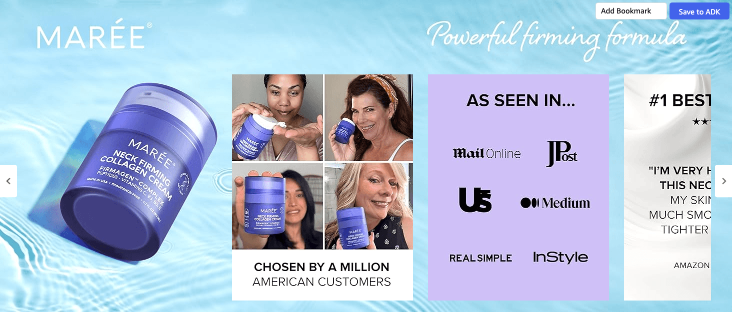 Brand Story for Amazon.com: MAREE Neck Cream