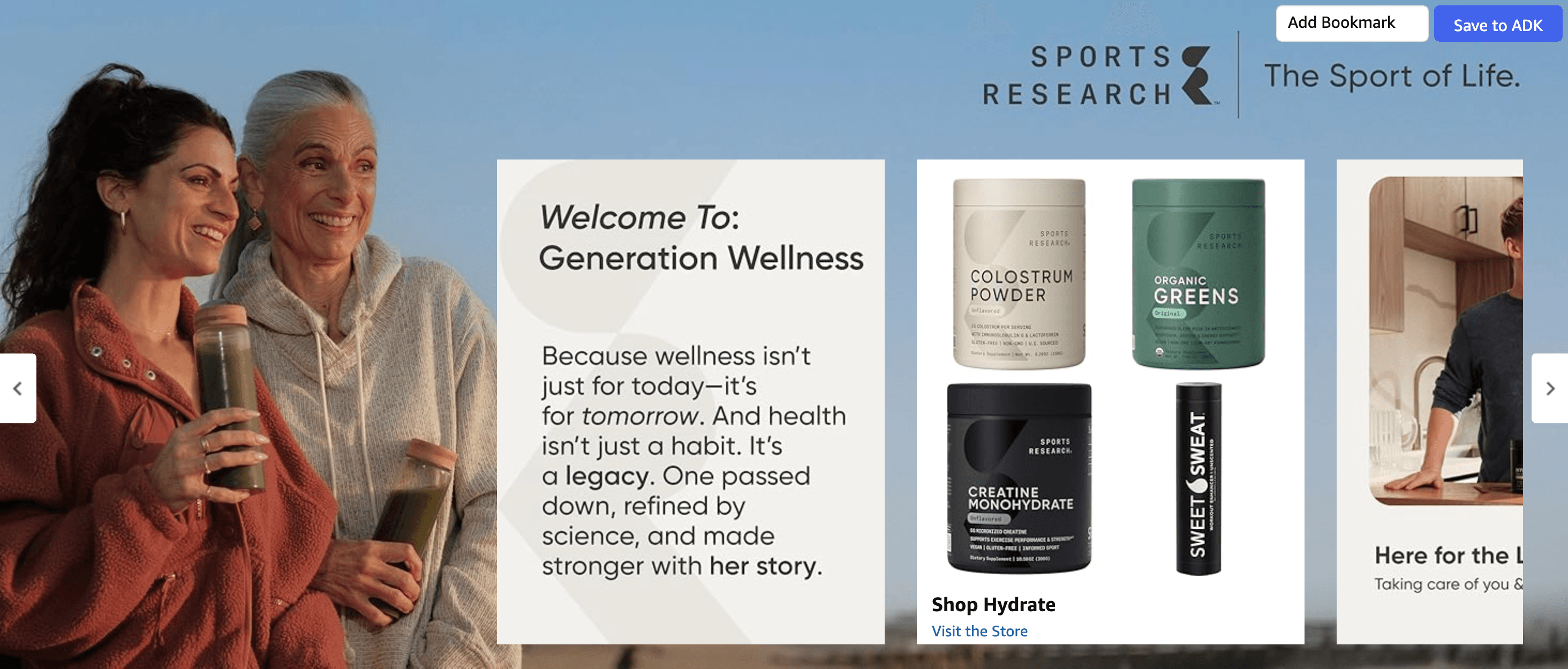 Brand Story for Amazon.com: Sports Research CLA