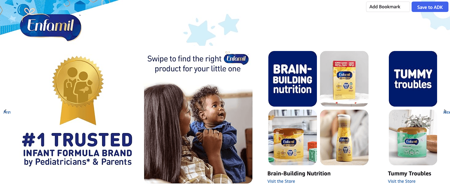 Brand Story for Amazon.com: Enfamil Optimum Baby Formula