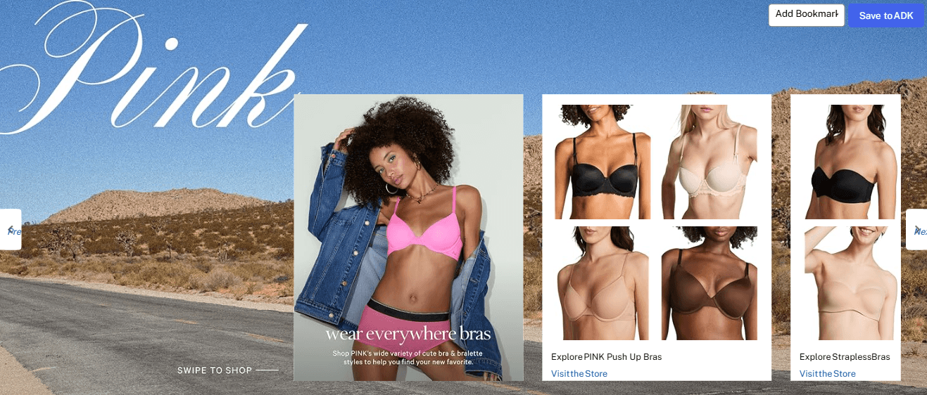 Brand Story for Victoria's Secret Women's Pink Wear Everywhere Lightly Lined T-Shirt Bra