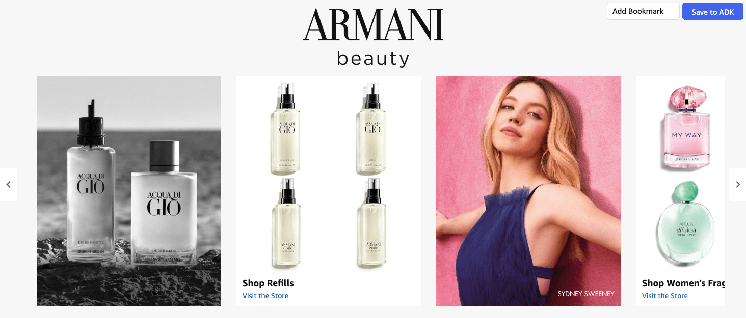 Brand Story for Amazon.com: Armani Beauty