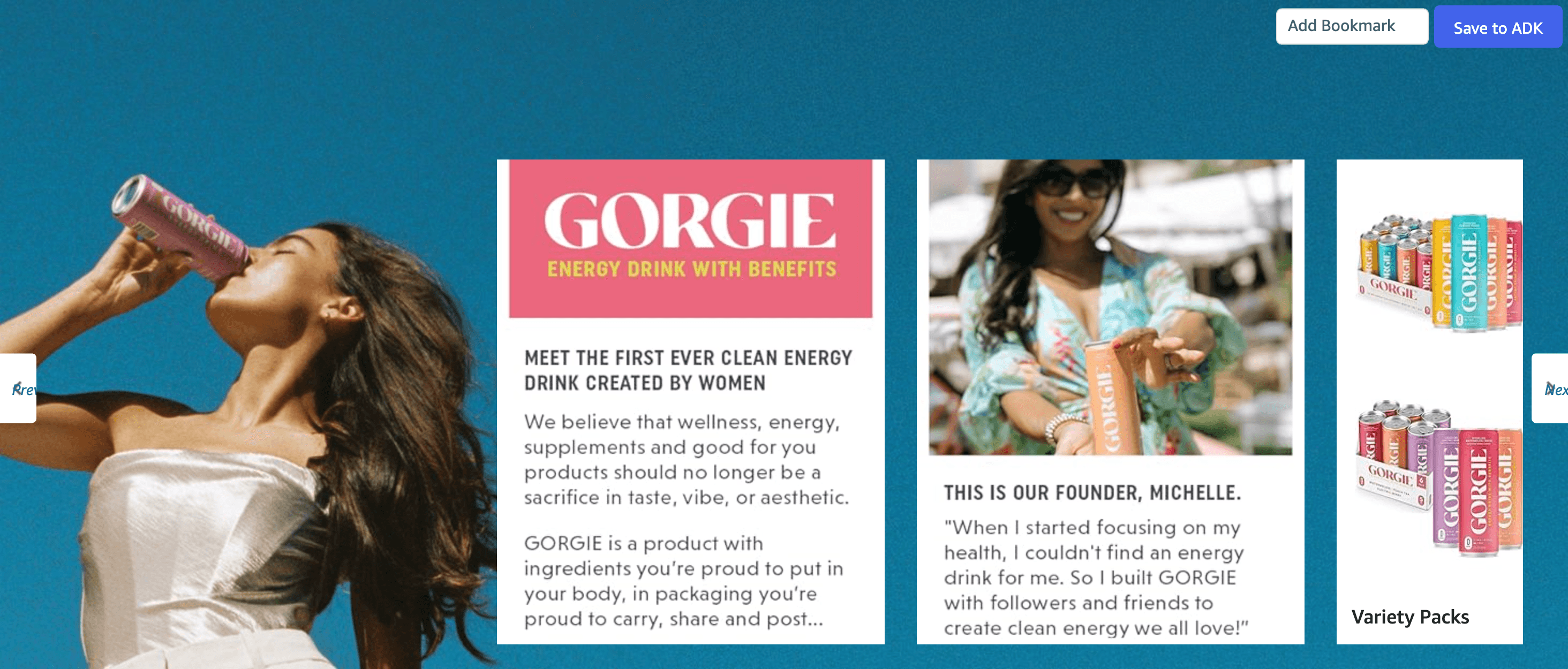 Brand Story for Amazon.com : GORGIE Sugar Free Natural Energy Drinks