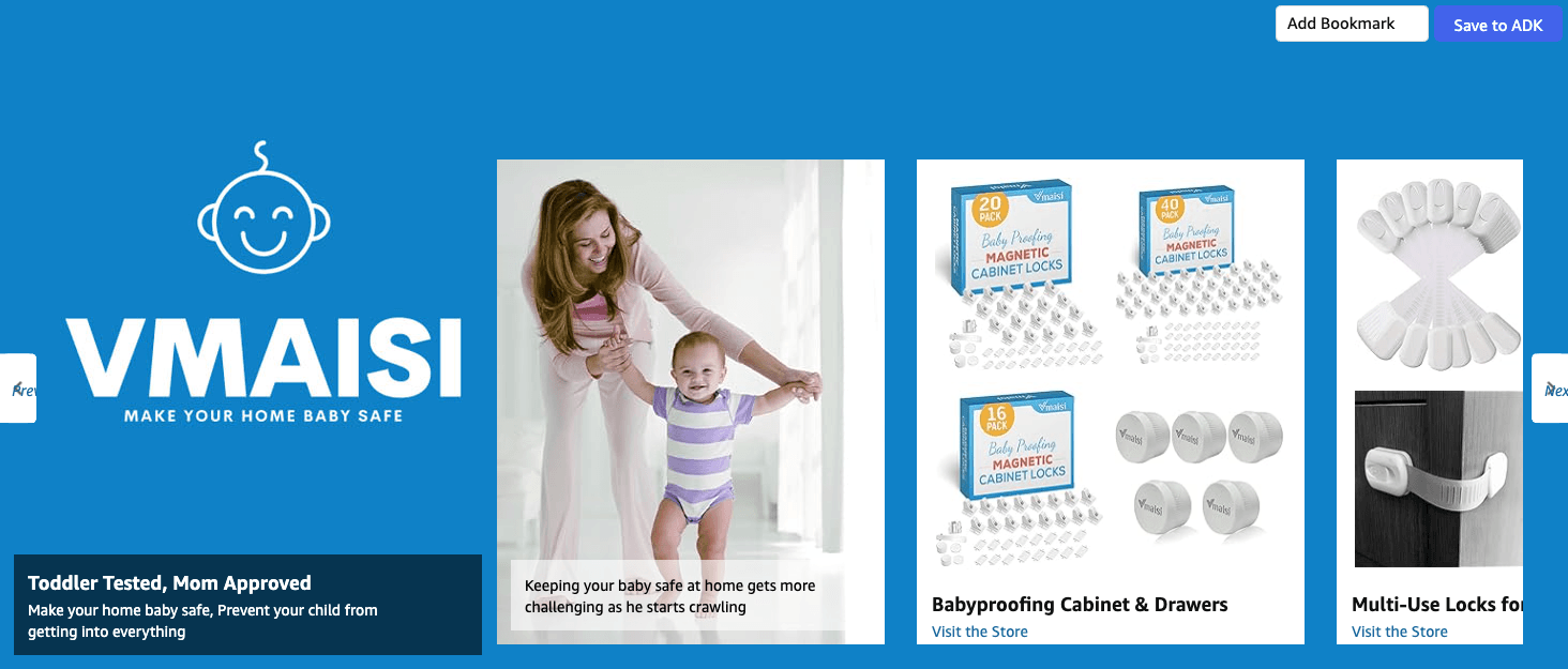 Brand Story for Amazon.com: 20 Pack Magnetic Cabinet Locks Baby Proofing