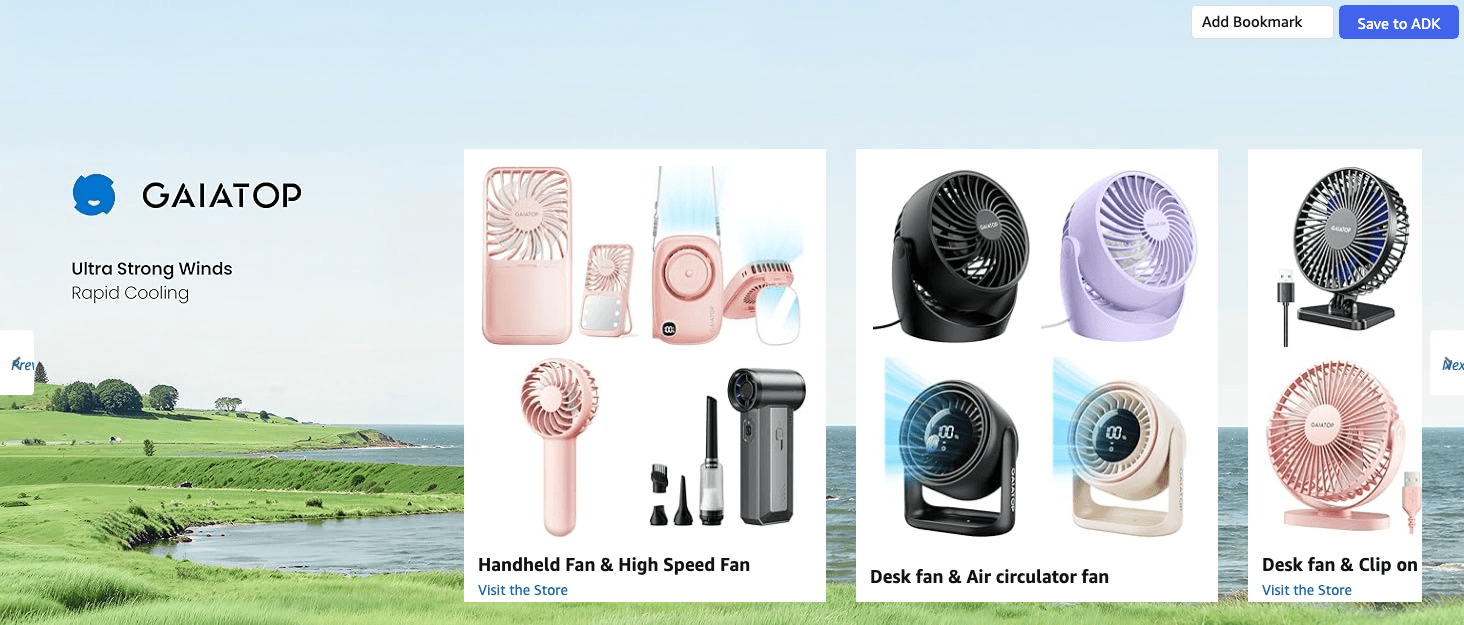 Brand Story for Amazon.com: Gaiatop Mini Portable Stroller Fan