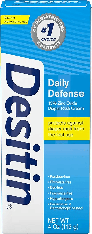 Main Images for Desitin Daily Defense Baby Diaper Rash Cream with Zinc Oxide to Treat