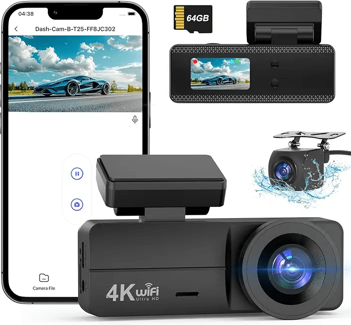 Main Images for DYNACAM Dash Cam Front and Rear 4K+1080P