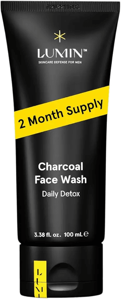 Main Images for Lumin Men’s No-Nonsense Charcoal Cleanser/FaceWash (1.7oz.): Unclog Pores of Oil