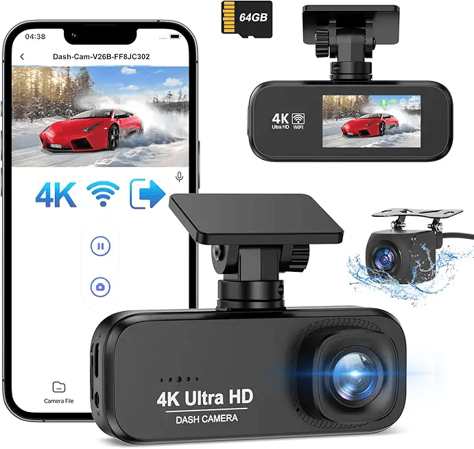 Main Images for DYNACAM Dash Cam Front and Rear 4K+1080P