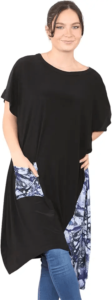 Main Images for How Nice Is That Womens Leopard Print Patchwork Hanky Hem A-Line Plus Size Dress