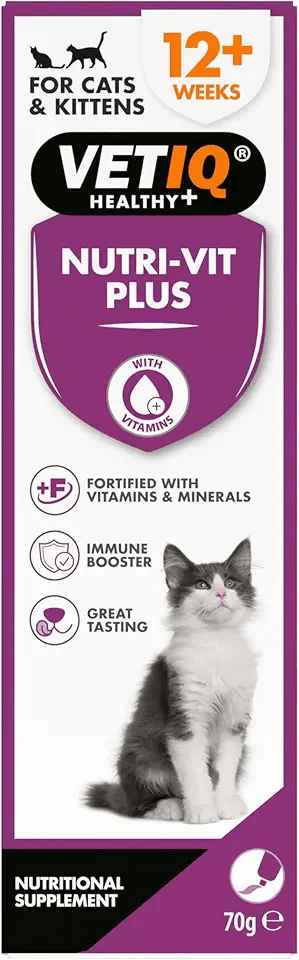 Main Images for VETIQ Nutri-Vit Plus Immune Booster Nutritional Supplement Paste for Cats & Kittens 12+…