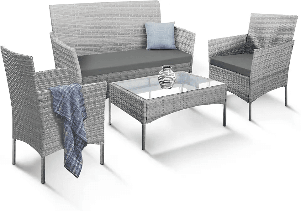 Main Images for KEPLIN 4pc Rattan Garden Furniture Set