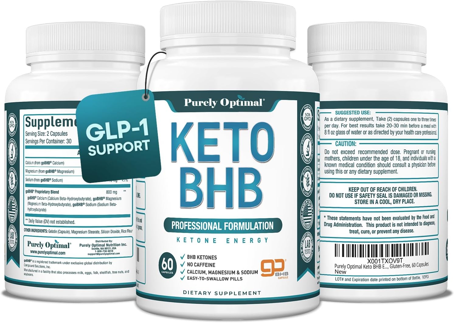 Main Images for Purely Optimal Keto BHB Exogenous Ketones Supplement