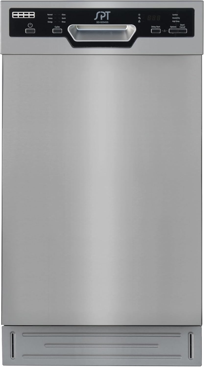 Main Images for SPT SD-9254SSA 18″ Wide Built-In Stainless Steel Dishwasher w/Heated Drying