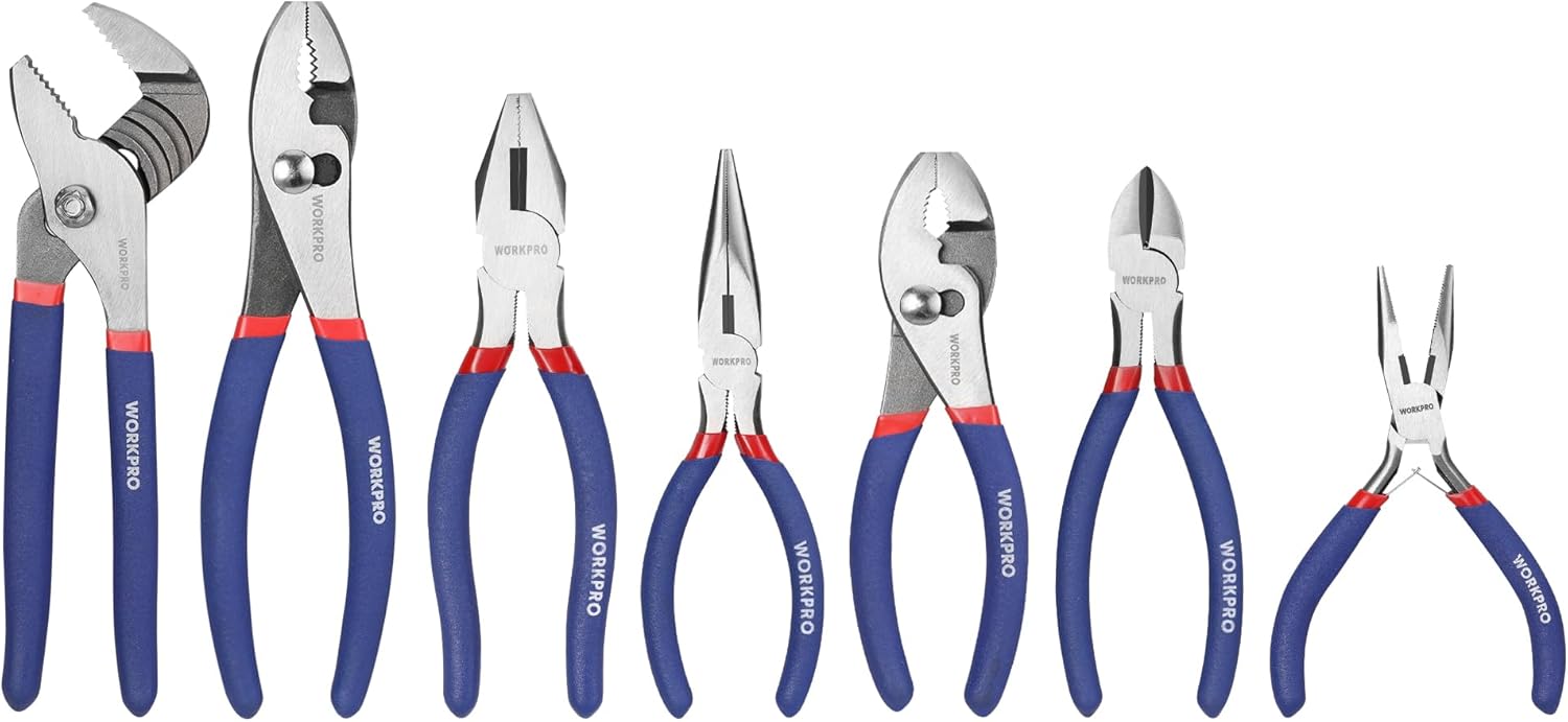 Main Images for 7-piece WORKPRO Pliers Set with Groove Joint